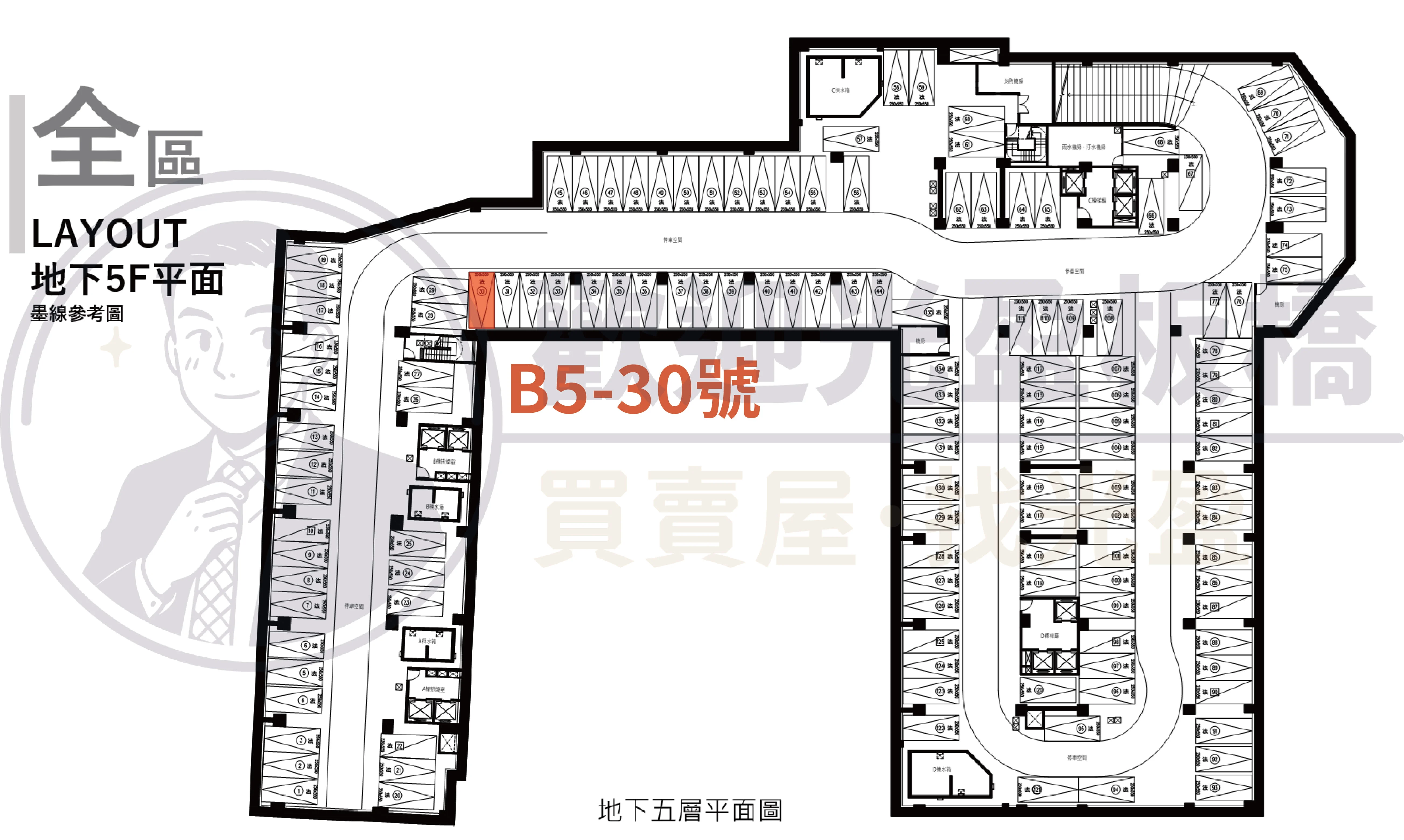 B5 30車位